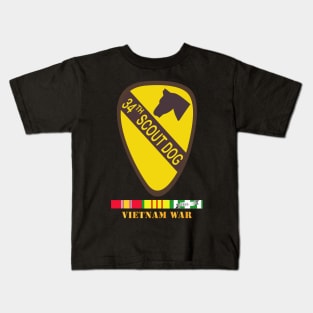 34th Scout Dog Platoon w VN SVC wo Txt Kids T-Shirt